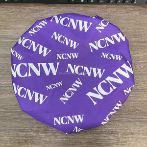 Chaussettes NCNW imprimées pied de poule violet et blanc Lettre personnalisée Logo Sorority <span class=keywords><strong>Sport</strong></span> Conseil national personnalisé des femmes noires - Product Image 3