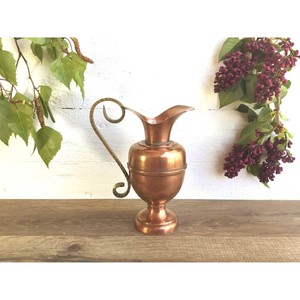 Pichet Vintage en cuivre traditionnel ayurveda indien fait à la main de haute qualité avec poignée assortie Design tendance - Product Image 4