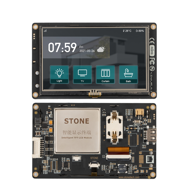STONE 4.3 Inch 480x272 LCD Display Touch Panel Smart Home IOT WIFI Thermostat Controller HMI Touch Screen