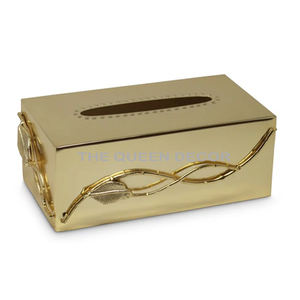 Decoración hecha a mano para la venta Cubierta de caja de pañuelos de metal para mesa de restaurante y hogar a precios al por mayor - Product Image 3