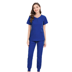 Personalizado de las mujeres cómodas de poliéster Spandex Jersey de tela de enfermería Scrubs Nuevo conjunto de uniformes de hospital diseñados para los médicos - Product Image 6