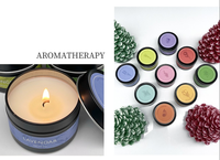 TOOWIN bougie d'aromathérapie sans fumée boîte de conserve noire cire de soja parfum de maison chambre décoration cadeau d'anniversaire