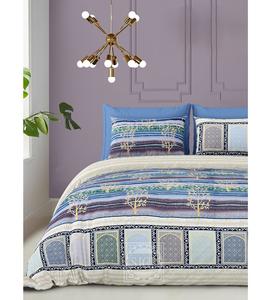 Elegant 100% Pure Cotton Gold Print King Size Flat <b>Sheet</b> with 2 Pillow Cases Modern Luxury Printed <b>Bed</b> <b>Sheets</b> for Bedroom - Product Image 1