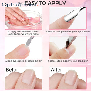 Pousse-cuticules professionnel double extrémité en acier inoxydable réutilisable et durable pour manucure et soin des ongles en salon - Product Image 3