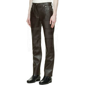 กางเกงหนังผู้ชายคุณภาพดี สวมใส่สบาย ทนทาน หนังแท้นุ่ม ดีไซน์ทันสมัย เหมาะสำหรับใส่ลำลอง - Product Image 3