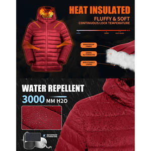 Veste d'hiver légère et respirante pour homme avec logo personnalisé, en nylon, à capuche, style bulle, veste matelassée pour homme avec capuche - Product Image 4