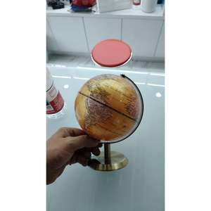 Corporate And Business Gift Idea Accent <b>Globe</b> Model Rotatable Chinese <b>Globe</b> Stand Golden Plated Small Size <b>Globe</b> Made In India - Product Image 1