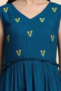 Robe midi respirante anti-rides pour femmes Trendmalls, manches 3/4, rayonne, style formel, motif uni, teinture unie, taille naturelle - Product Image 6