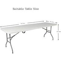 Nappe de table extensible blanche en spandex, motif végétal classique, douce, écologique, faite à la main, avec volants, pour mariages et fêtes, vente en gros