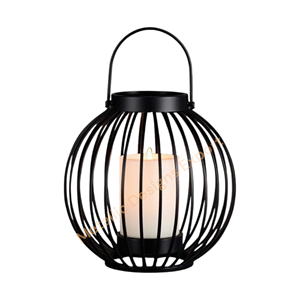 Elegante tarro de vela de Metal negro, soporte de linterna para decoración del hogar, acento decorativo elegante único para ajustes interiores y exteriores - Product Image 1