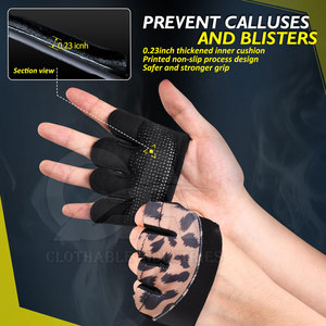 Guantes de Gimnasio de Neopreno sin Dedos con Correa Ajustable para la Muñeca 2026, Guantes Transpirables de Neopreno de Medio Dedo para Hombre y Mujer - Product Image 2