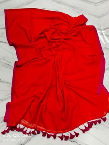 Blouse de sari en coton tissé confortable, écologique, séchage rapide, poids moyen, uni, travail manuel, robe de mariée, plusieurs couleurs pour filles - Product Image 2