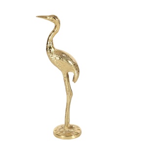 High <b>Gold</b> Finished Crane Sculpture Cast Aluminium Crane Figure Life Side Luxury Showpiece Models for Home & Living Room - Product Image 3