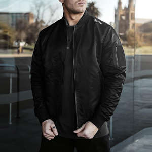 2024 automne hiver mode manteau Stand manteaux col mince conçu fermeture éclair hommes veste hommes en plein air pilote veste - Product Image 1