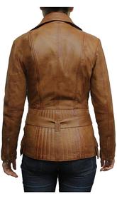 Vente en gros 2024 veste décontractée XL vintage à manches longues pour femmes vêtements d'extérieur en tissu à braguette zippée avec accents en cuir - Product Image 4