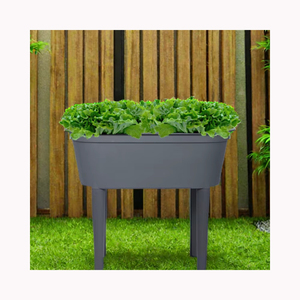 Tall Plastic Oval Shape Raised Garden Bed <strong>Large</strong> Outdoor Elevanted Planter <strong>Box</strong> with Legs for Flower Vegetable <strong>Planting</strong> Floor Use - Product Image 1