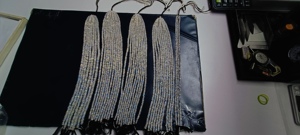 Perles de pierre de lune arc-en-ciel bleue naturelle 3mm 4mm rondes certifiées par un tiers, haute qualité pour la fabrication de bijoux - Product Image 3