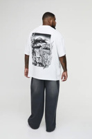 T-shirt Homme Oversize Col Rond en Coton Imprimé Offwhite 2025 – Motif Floral Personnalisé Premium 100% Coton 240GSM Respirant