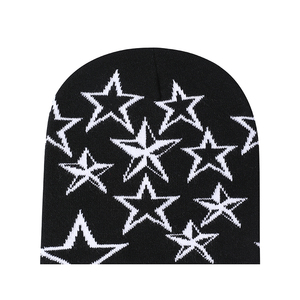 Premium Quality Jacquard Knitted Custom Logo Travel Unisex Winter Warm Beanie Hat with Letters 2026 - Product Image 1