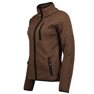 Chaqueta de lana Polar con cremallera para mujer, ropa de invierno transpirable, ligera y elegante, con logotipo personalizado - Product Image 3