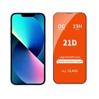 Protecteur d'écran en verre trempé 21D 9D 9H anti-rayures pour iphone 16 15 14 Pro Max Vente en gros de haute qualité