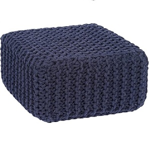 Nouveau gros personnalisé macramé carré en forme de tabouret bleu intérieur extérieur chaise décorative pour la maison bureau chambre assis salle de jeux - Product Image 1