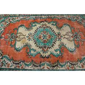 พรมวินเทจ พรมขนาดใหญ่ 5.9x8.9 ฟุต พรมสีส้มไล่เฉด - Product Image 5