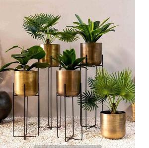 <b>Black</b> Iron Metal Planter Pot for Modern Homes - Product Image 3