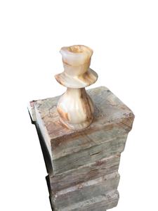 Bougeoir onyx sans laiton, bougeoir Danilova, bougeoir en marbre Onyx naturel - Product Image 3