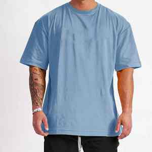 Crew Fitness T-shirts à col rond pour hommes Surdimensionné 100% coton Polyester Séchage rapide et respirant Longue longueur avec imprimés de logo solides - Product Image 6