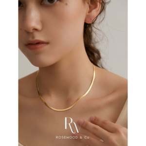 Collana a Catena Spina di Pesce Placcata in Oro 18K Anti-ossidazione - Product Image 1