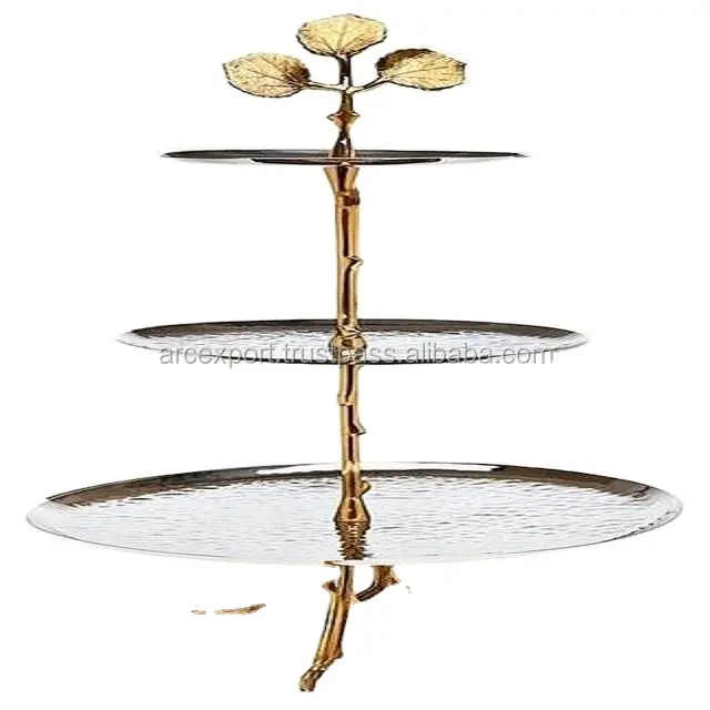 3 Tier Luxury White Unique Designing Ware Latest Stylish Modern Antique Decoration For Events Cake Stand