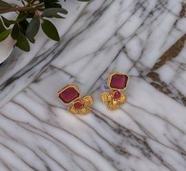 Parure de bijoux de mariée traditionnelle ethnique en alliage plaqué or, avec boucles d'oreilles et collier en cristal et strass, motif floral, pour femme - Product Image 4