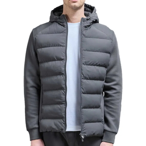 Chaqueta Acolchada de Invierno para Hombre, Personalizada, de Alta Calidad, con Cierre Completo, de Lona, Impermeable, de Secado Rápido, Cálida, con Capucha, Brillante - Product Image 3
