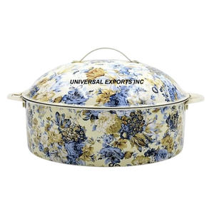 Casserole en métal à double paroi design de fleurs Hotpot de belle qualité fait à la main taille personnalisée nouveau chauffe-plats en métal en gros - Product Image 2
