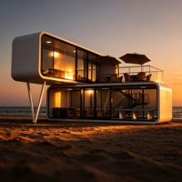 Cabane préfabriquée Apple Cabin de luxe de 26 m² sur deux étages, maison modulaire anti-corrosion, utilisation en bord de mer