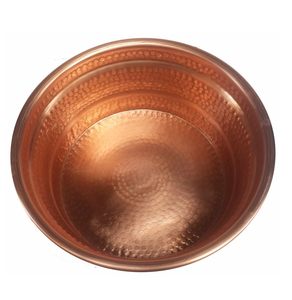 Bol de repose-pieds en cuivre fait à la main le traitement cosmétique des pieds bol en cuivre martelé à ongles pour un prix bon marché - Product Image 1