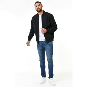 Chaquetas de bombardero de hombre de la mejor calidad, diseño profesional con detalle de cremallera, chaquetas de hombre largas con cuello levantado a la venta - Product Image 3