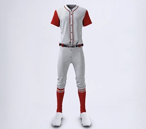 Venta al por mayor de camisetas de béisbol en blanco personalizado ropa deportiva para hombres Softball Jersey conjunto de poliéster sublimado uniforme de béisbol - Product Image 4