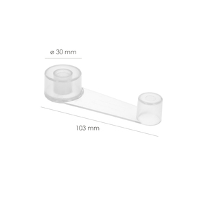 Adhesive Door Stop with Transparent Retainer - Product Image 2