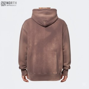 Sudaderas con Capucha de Invierno para Hombre de Alta Calidad, Personalizadas, con Efecto Desteñido, Secado Rápido, Transpirables, de Forro Polar Térmico, con Bolsillo, 180g, Servicio OEM - Product Image 5