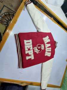 Fabricant OEM Veste universitaire de haute qualité pour hommes, manches en cuir brodé de chenille, veste universitaire Letterman de baseball personnalisée - Product Image 3