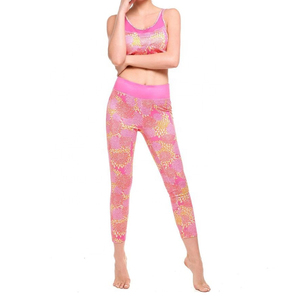 Ensemble de vêtements de sport pour femme avec logo personnalisé, 2 pièces, respirant, sans couture, ensemble de yoga, vêtements de sport, soutien-gorge de sport et leggings à taille élastique - Product Image 2