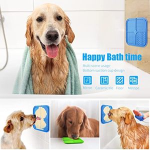 แผ่นรองซิลิโคนสำหรับสัตว์เลี้ยงแผ่นรองให้อาหารกันลื่นไม่มี BPA ใช้ในเครื่องล้างจานปลอดภัยตัวป้อนช้าทำให้สงบสำหรับแมวและสุนัข - Product Image 2