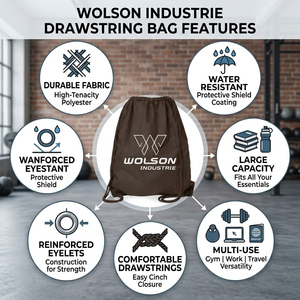 Sac de sport professionnel pour haltérophilie, léger, durable, en PU imperméable, écologique, avec fermeture à cordon et compartiment à chaussures - Product Image 6