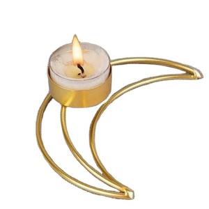 Compassion Collection classique tige en métal en fer plaqué or élégant 5 bras support de cadre de bougie verre élégant pour la table de table à la maison - Product Image 4