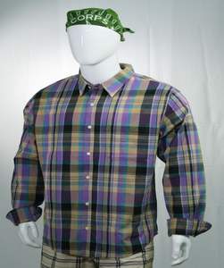 Camisa de franela de algodón orgánico personalizada 100% para hombre, diseño a cuadros de secado rápido y lavable con mangas largas, transpirable a la moda - Product Image 1