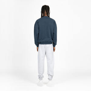 Custom Blank Oversized 100% Cotton Thick <b>Navy</b> <b>Blue</b> Sweatshirts Unisex Vintage Crop Boxy Drop Shoulder Quick Dry <b>Hoodies</b> - Product Image 4