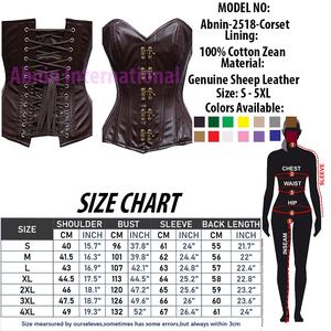 Women's High Quality Fashion <b>Corset</b> Breathable Satin Cotton Filling New Design Printed Techniques Dyed Sheep Skin - Product Image 4