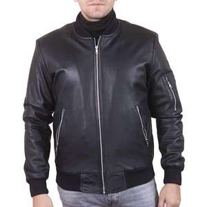Chaqueta con cremallera para hombre con logotipo personalizado de diferentes estilos Diseño profesional según la demanda personalizada Chaqueta de cuero para hombre - Product Image 2